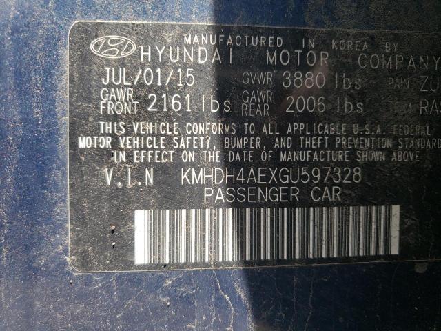 Photo 9 VIN: KMHDH4AEXGU597328 - HYUNDAI ELANTRA SE 