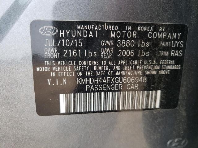 Photo 9 VIN: KMHDH4AEXGU606948 - HYUNDAI ELANTRA SE 