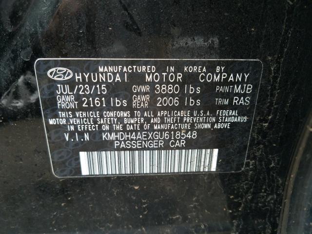 Photo 9 VIN: KMHDH4AEXGU618548 - HYUNDAI ELANTRA SE 