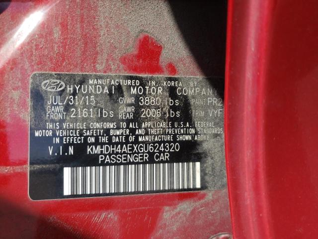 Photo 9 VIN: KMHDH4AEXGU624320 - HYUNDAI ELANTRA SE 