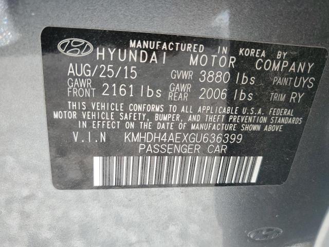 Photo 11 VIN: KMHDH4AEXGU636399 - HYUNDAI ELANTRA SE 