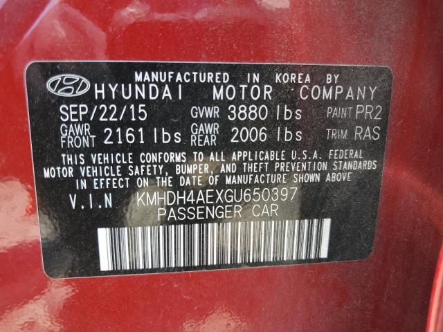 Photo 11 VIN: KMHDH4AEXGU650397 - HYUNDAI ELANTRA 