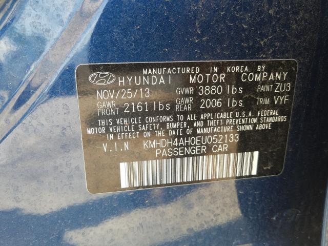 Photo 9 VIN: KMHDH4AH0EU052133 - HYUNDAI ELANTRA SE 