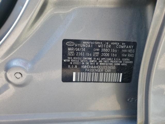 Photo 9 VIN: KMHDH4AH0EU151650 - HYUNDAI ELANTRA SE 