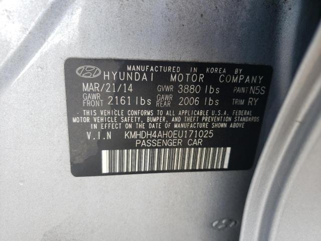 Photo 9 VIN: KMHDH4AH0EU171025 - HYUNDAI ELANTRA SE 