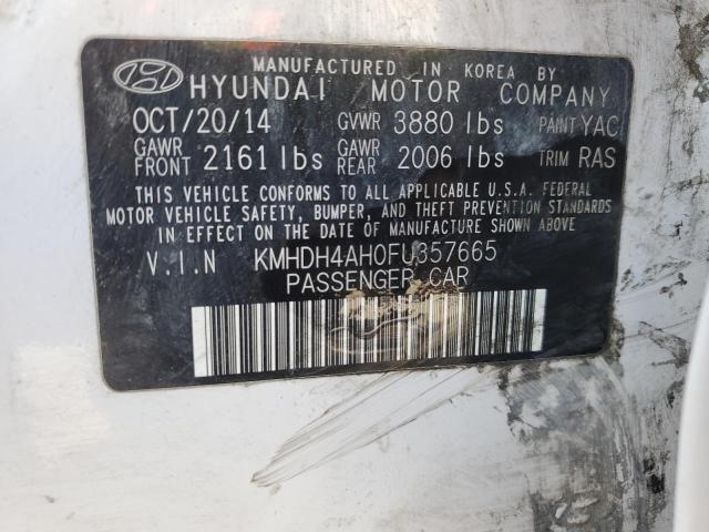 Photo 11 VIN: KMHDH4AH0FU357665 - HYUNDAI ELANTRA SE 