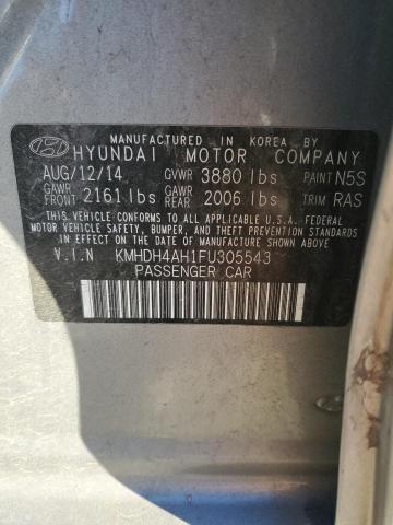 Photo 11 VIN: KMHDH4AH1FU305543 - HYUNDAI ELANTRA 