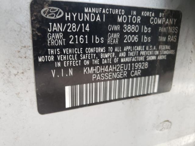 Photo 9 VIN: KMHDH4AH2EU119928 - HYUNDAI ELANTRA SE 