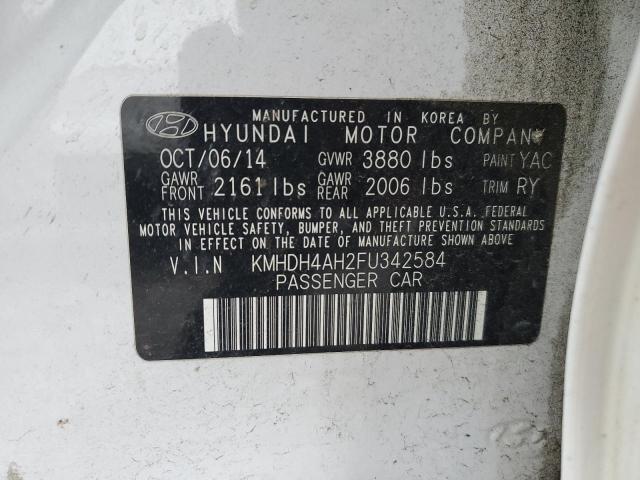 Photo 11 VIN: KMHDH4AH2FU342584 - HYUNDAI ELANTRA 