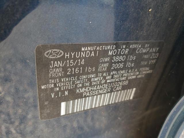 Photo 11 VIN: KMHDH4AH3EU102698 - HYUNDAI ELANTRA SE 