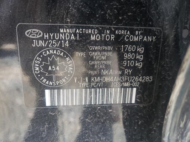 Photo 9 VIN: KMHDH4AH3FU264283 - HYUNDAI ELANTRA SE 