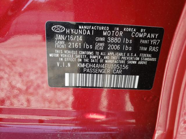 Photo 11 VIN: KMHDH4AH4EU105156 - HYUNDAI ELANTRA 