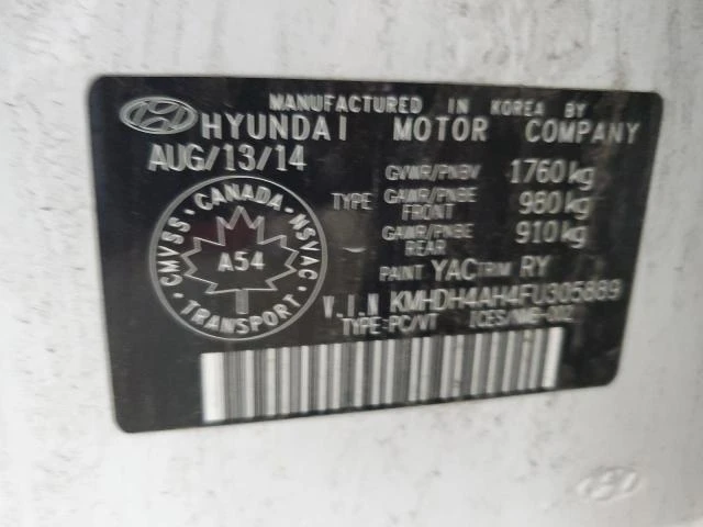 Photo 11 VIN: KMHDH4AH4FU305889 - HYUNDAI ELANTRA SE 