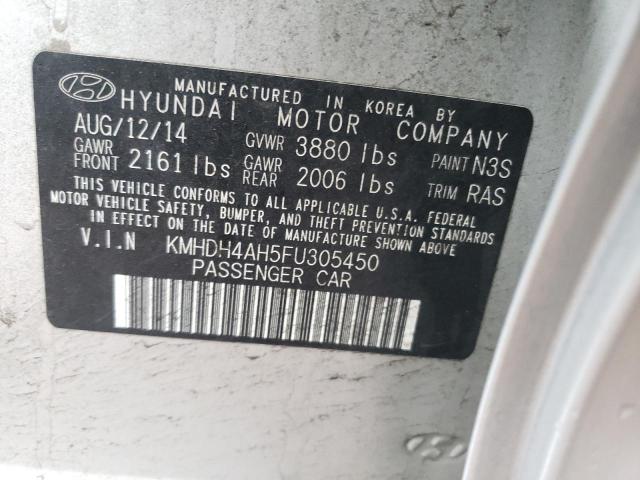 Photo 11 VIN: KMHDH4AH5FU305450 - HYUNDAI ELANTRA 