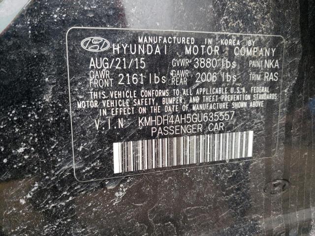 Photo 11 VIN: KMHDH4AH5GU635557 - HYUNDAI ELANTRA SE 