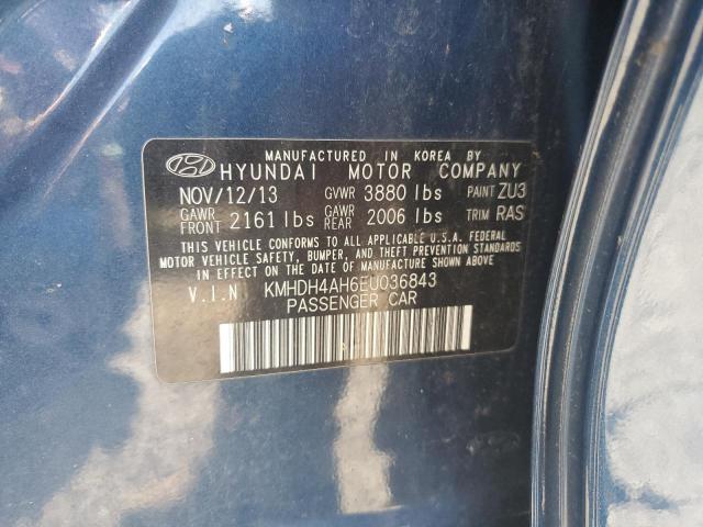 Photo 11 VIN: KMHDH4AH6EU036843 - HYUNDAI ELANTRA SE 