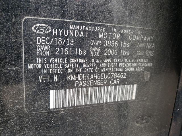 Photo 9 VIN: KMHDH4AH6EU078462 - HYUNDAI ELANTRA SE 