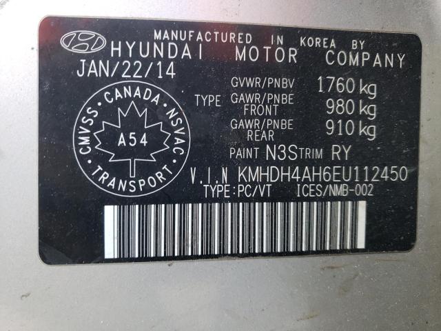 Photo 11 VIN: KMHDH4AH6EU112450 - HYUNDAI ELANTRA SE 