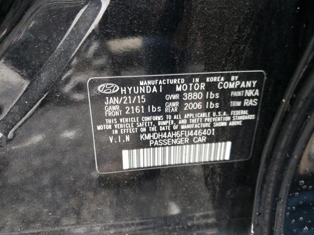 Photo 9 VIN: KMHDH4AH6FU446401 - HYUNDAI ELANTRA SE 