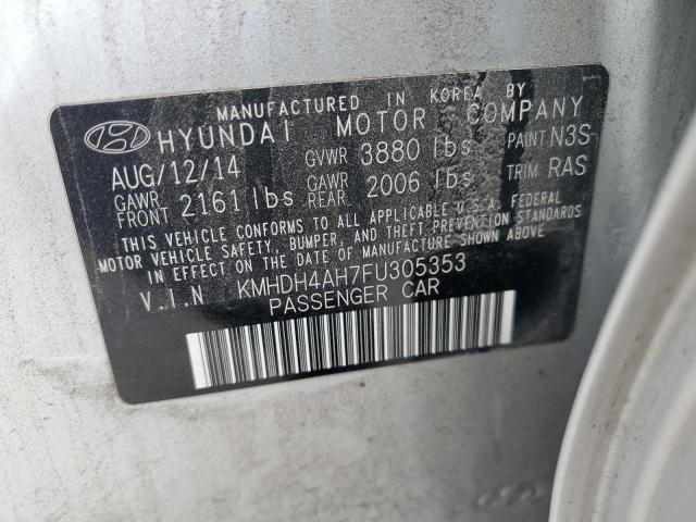 Photo 11 VIN: KMHDH4AH7FU305353 - HYUNDAI ELANTRA 