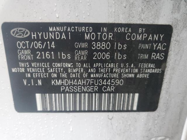 Photo 11 VIN: KMHDH4AH7FU344590 - HYUNDAI ELANTRA SE 