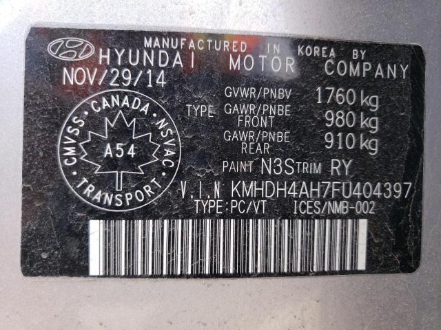 Photo 11 VIN: KMHDH4AH7FU404397 - HYUNDAI ELANTRA SE 