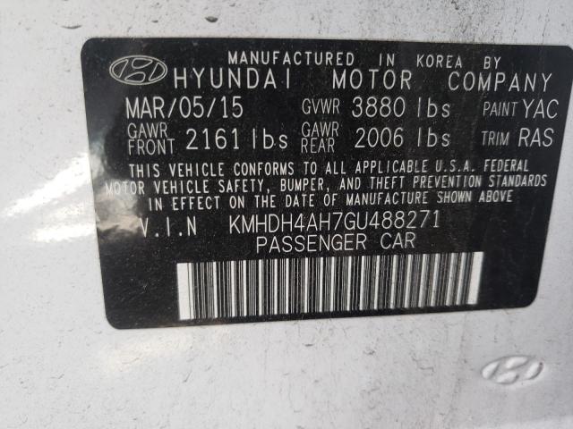 Photo 9 VIN: KMHDH4AH7GU488271 - HYUNDAI ELANTRA SE 