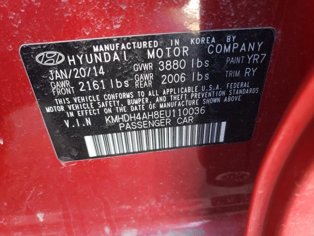 Photo 9 VIN: KMHDH4AH8EU110036 - HYUNDAI ELANTRA SE 