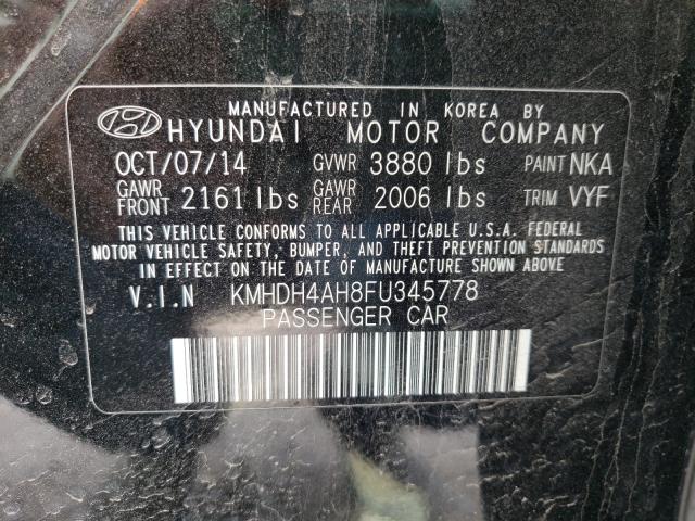 Photo 9 VIN: KMHDH4AH8FU345778 - HYUNDAI ELANTRA SE 