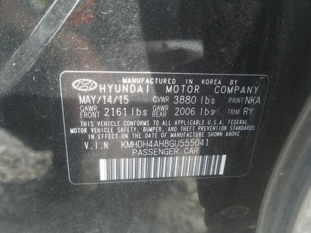 Photo 9 VIN: KMHDH4AH8GU555041 - HYUNDAI ELANTRA SE 