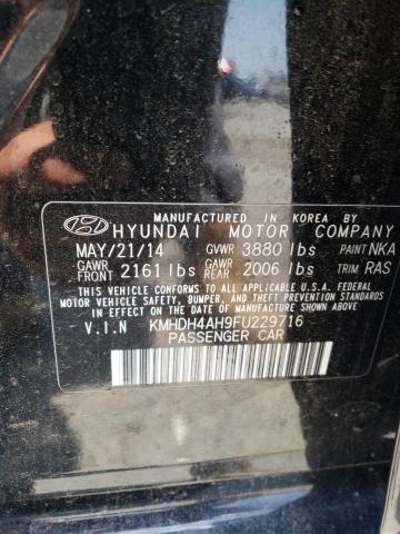 Photo 9 VIN: KMHDH4AH9FU229716 - HYUNDAI ELANTRA SE 