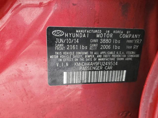 Photo 11 VIN: KMHDH4AH9FU249514 - HYUNDAI ELANTRA SE 