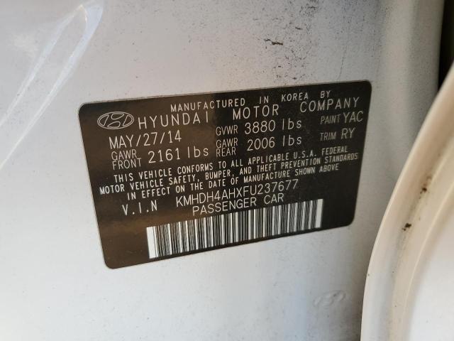 Photo 11 VIN: KMHDH4AHXFU237677 - HYUNDAI ELANTRA SE 