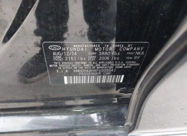 Photo 8 VIN: KMHDH4AHXFU305041 - HYUNDAI ELANTRA 