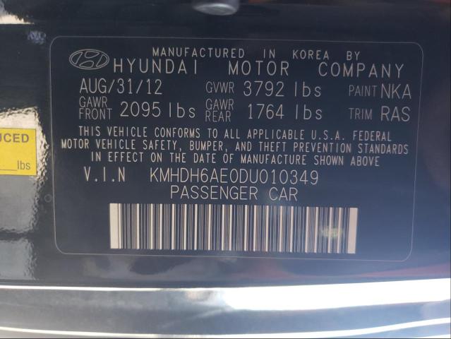 Photo 9 VIN: KMHDH6AE0DU010349 - HYUNDAI ELANTRA CO 