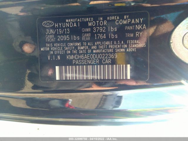 Photo 8 VIN: KMHDH6AE0DU022369 - HYUNDAI ELANTRA COUPE 