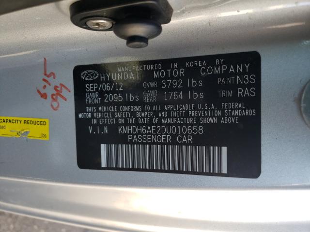 Photo 9 VIN: KMHDH6AE2DU010658 - HYUNDAI ELANTRA CO 