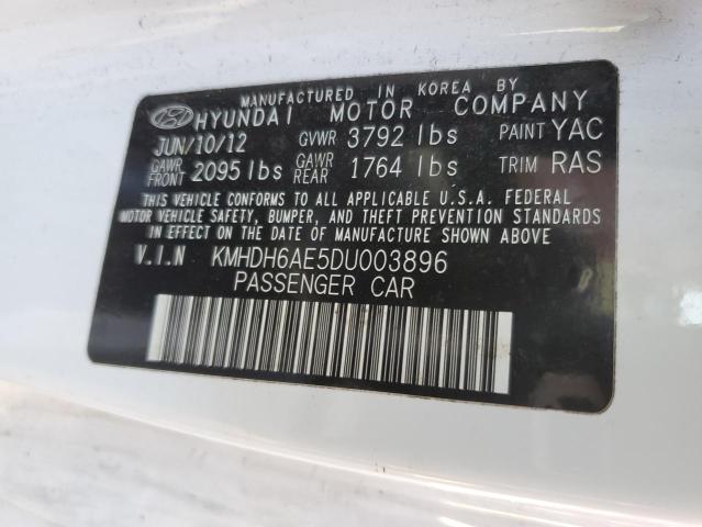 Photo 12 VIN: KMHDH6AE5DU003896 - HYUNDAI ELANTRA 