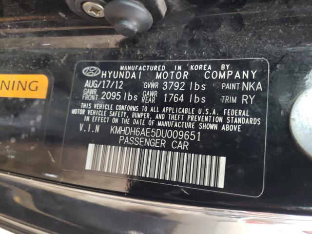 Photo 9 VIN: KMHDH6AE5DU009651 - HYUNDAI ELANTRA CO 