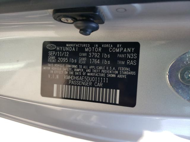 Photo 9 VIN: KMHDH6AE5DU011111 - HYUNDAI ELANTRA CO 