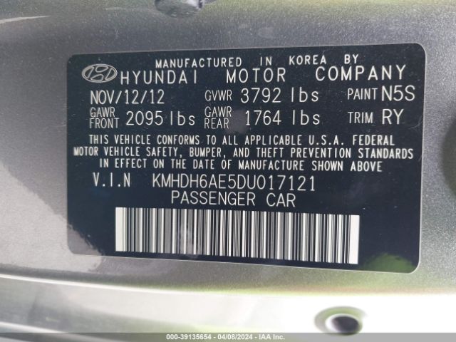 Photo 8 VIN: KMHDH6AE5DU017121 - HYUNDAI ELANTRA 