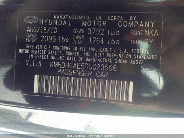 Photo 8 VIN: KMHDH6AE5DU023596 - HYUNDAI ELANTRA COUPE 