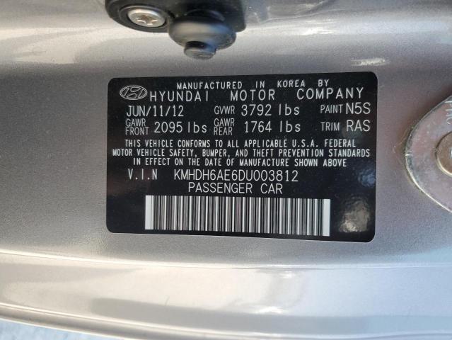 Photo 12 VIN: KMHDH6AE6DU003812 - HYUNDAI ELANTRA CO 