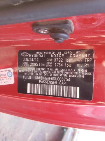 Photo 9 VIN: KMHDH6AE6DU005754 - HYUNDAI ELANTRA CO 