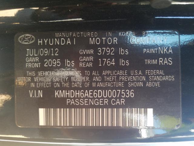 Photo 9 VIN: KMHDH6AE6DU007536 - HYUNDAI ELANTRA CO 