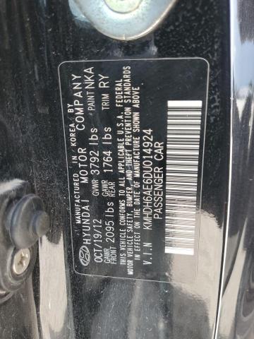 Photo 12 VIN: KMHDH6AE6DU014924 - HYUNDAI ELANTRA CO 