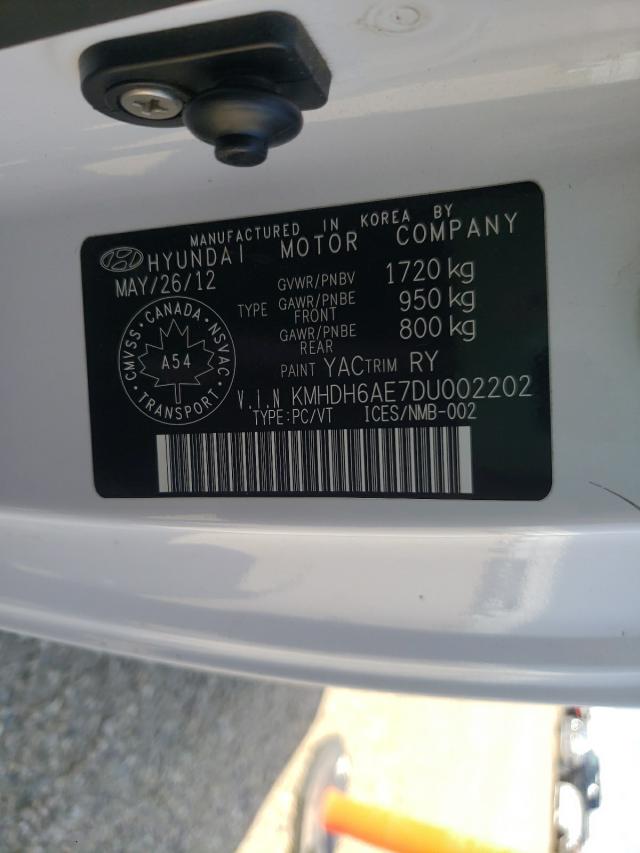 Photo 9 VIN: KMHDH6AE7DU002202 - HYUNDAI ELANTRA CO 