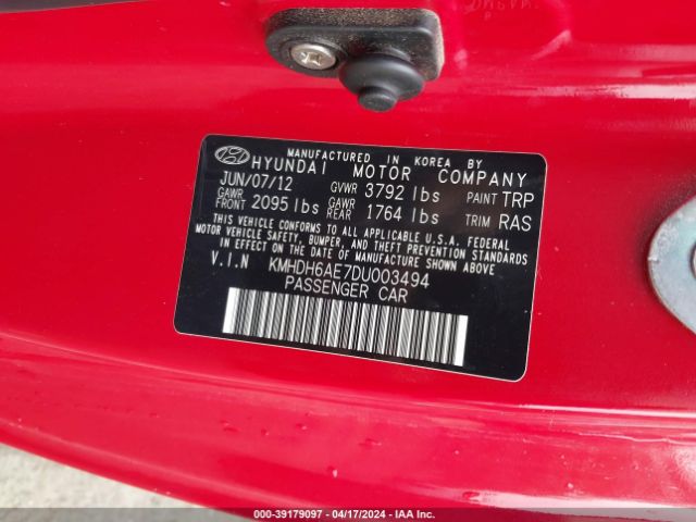 Photo 8 VIN: KMHDH6AE7DU003494 - HYUNDAI ELANTRA 