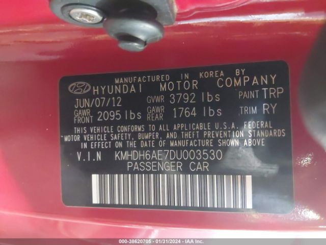 Photo 8 VIN: KMHDH6AE7DU003530 - HYUNDAI ELANTRA 