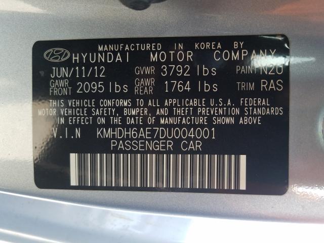 Photo 9 VIN: KMHDH6AE7DU004001 - HYUNDAI ELANTRA COUPE 